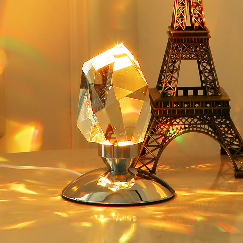 Bedroom Simple Atmosphere Diamond Crystal Table Lamp