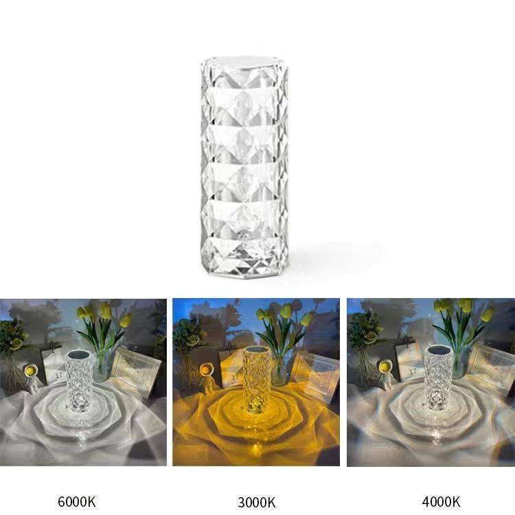 Diamond Crystal Table Lamp Can Carry Usb Rechargeable Decorative Night Light