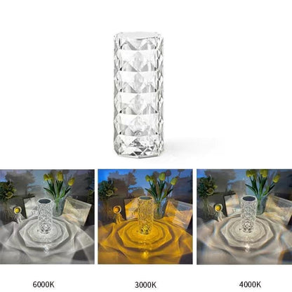 Diamond Crystal Table Lamp Can Carry Usb Rechargeable Decorative Night Light