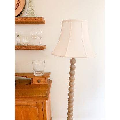 Modified Fancy Octagon Softback Lampshade With Washer Fitter, White Natural Fabric Lampshade For Table Lamps, 9 Top X 18 Bottom X 13 Height