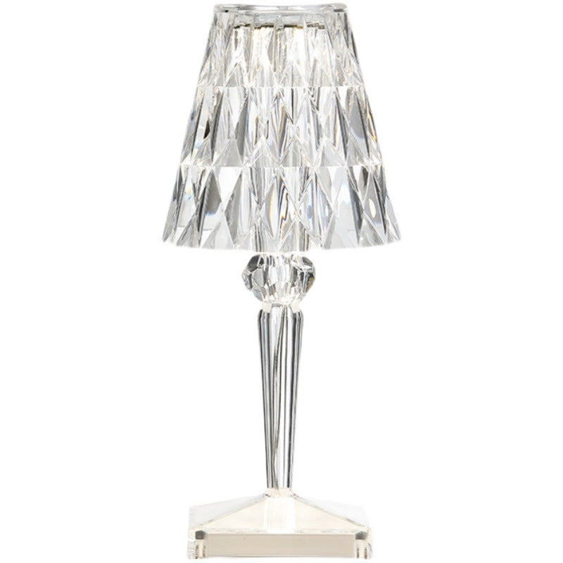 Diamond Crystal Table Lamp Can Carry Usb Rechargeable Decorative Night Light