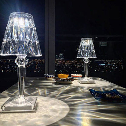 Diamond Crystal Table Lamp Can Carry Usb Rechargeable Decorative Night Light