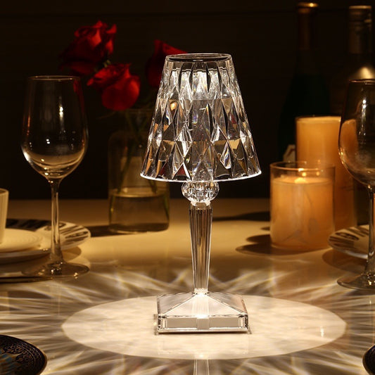 Diamond Crystal Table Lamp Can Carry Usb Rechargeable Decorative Night Light
