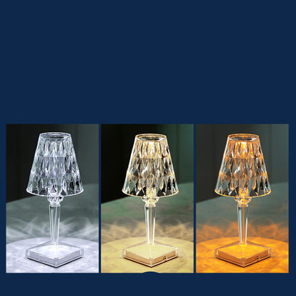 Diamond Crystal Table Lamp Can Carry Usb Rechargeable Decorative Night Light