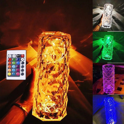 Diamond Crystal Table Lamp Can Carry Usb Rechargeable Decorative Night Light